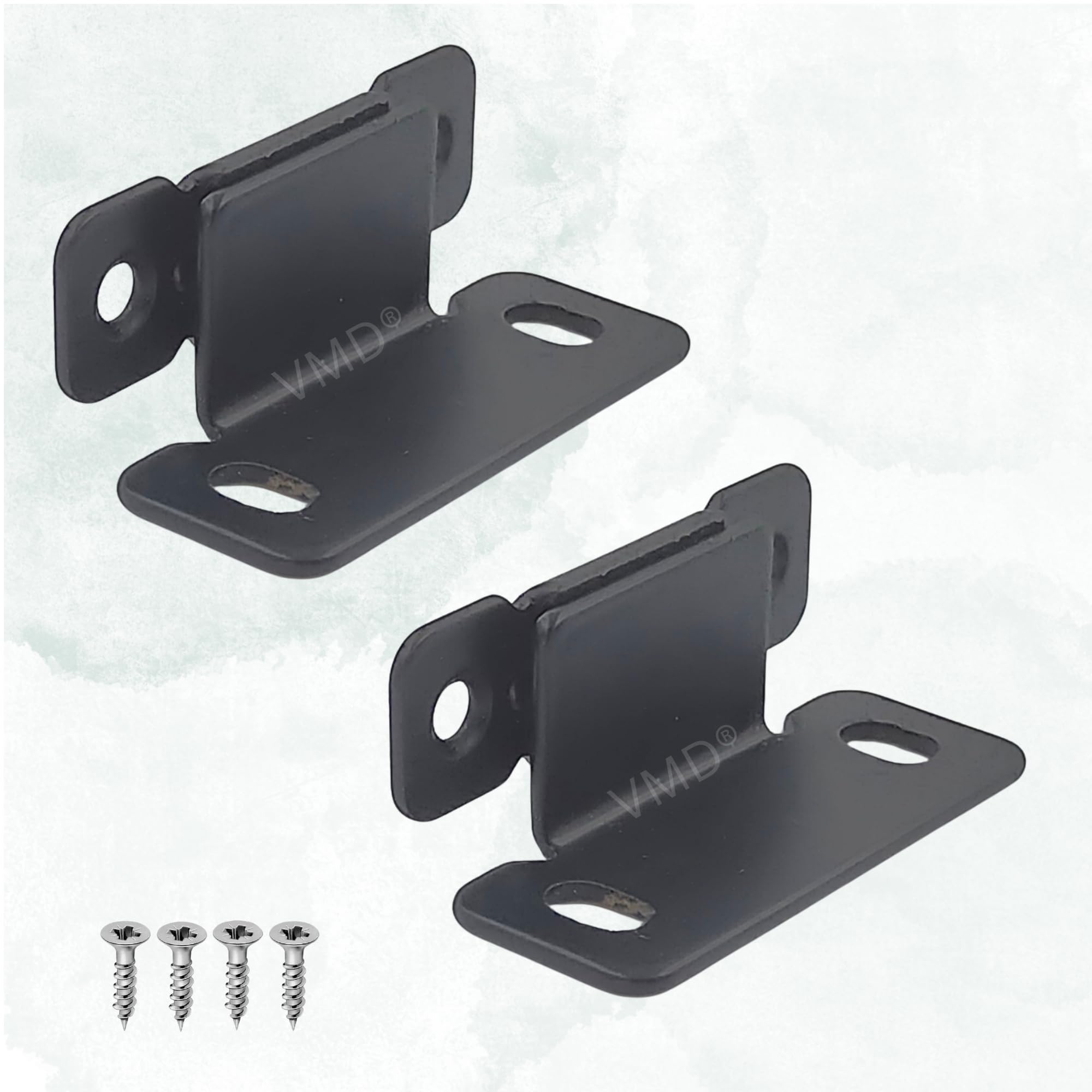 vmd VMD, Slim L Magnetic Door Catch, Ultra Thin S.S Cabinet Door Magnets with Screws, Magnetic Door Stopper Safety Latches for Kitchen Cupboard Closet. (Black - Pack of 2)-picture-39