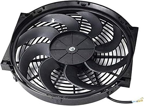 Vista 9 de BLACKHORSE-RACING Ventiladores de refrigeración de radiador eléctrico universal de 12 pulgadas + relé de termostato y kit de montaje