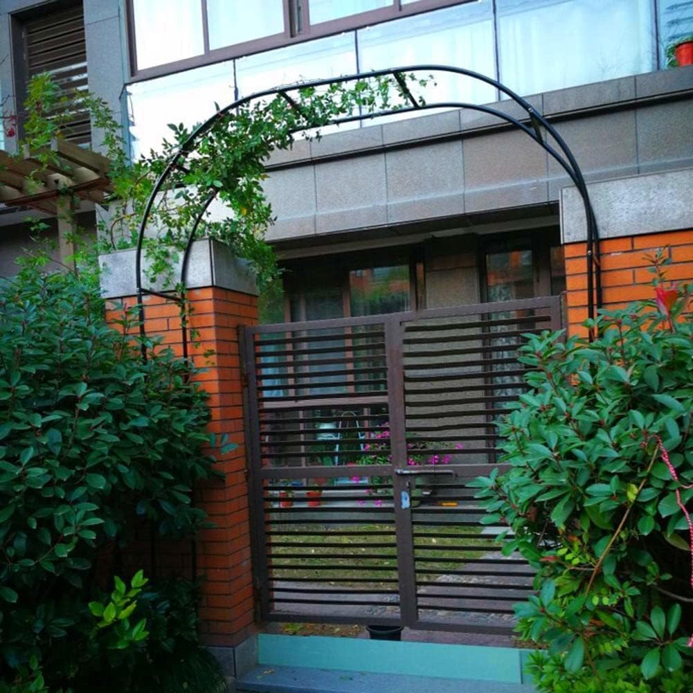 Arco da giardino in metallo resistente per piante rampicanti con rose bianche, pergolato per matrimoni, supporta grandi viti da 140 cm a 240 cm di larghezza, design resistente e robusto, perfetto per