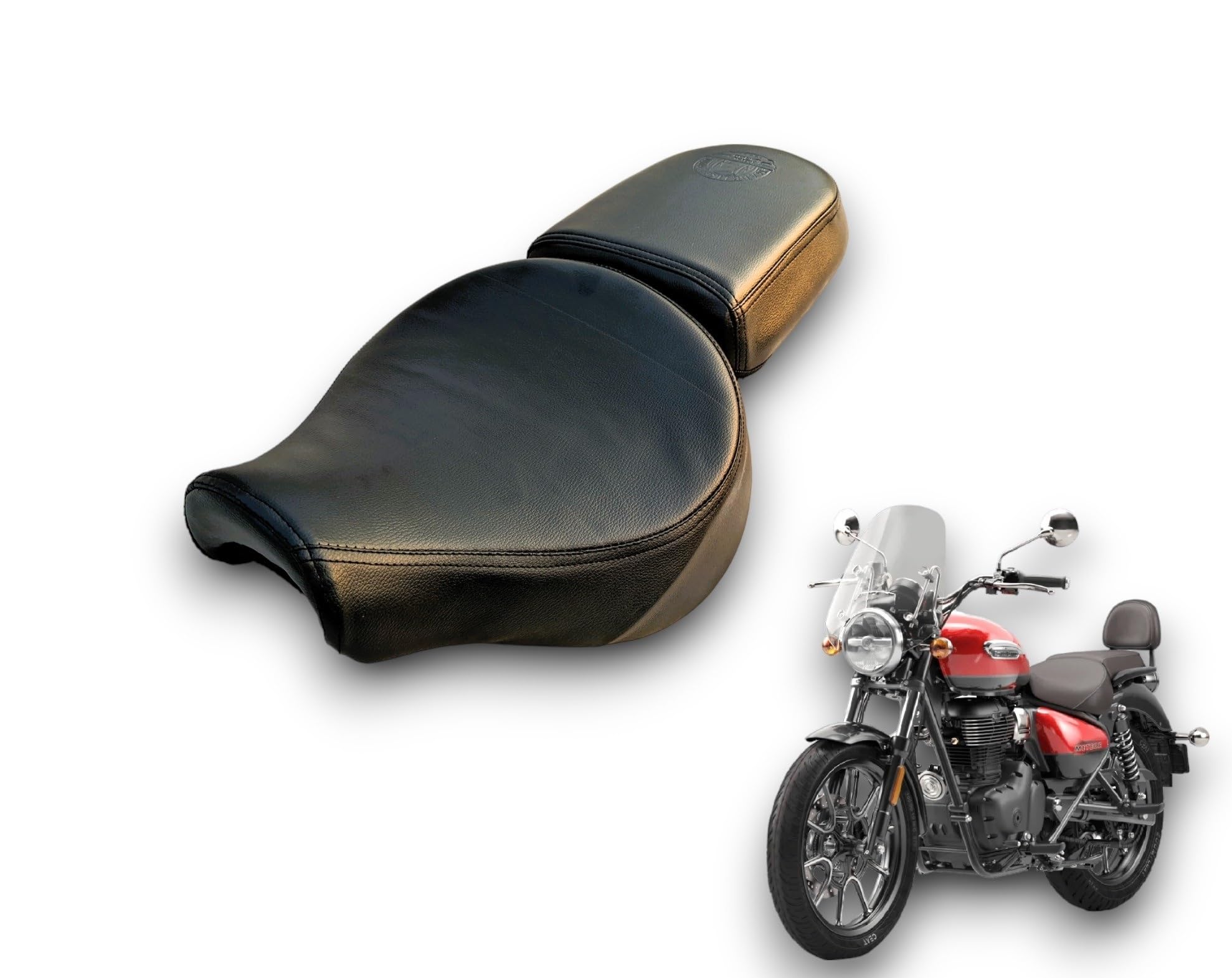 Meteor 350 Bike seat Cover.pu Leather,Black Colour,Water Proof,Rope PROVIDED-image-16