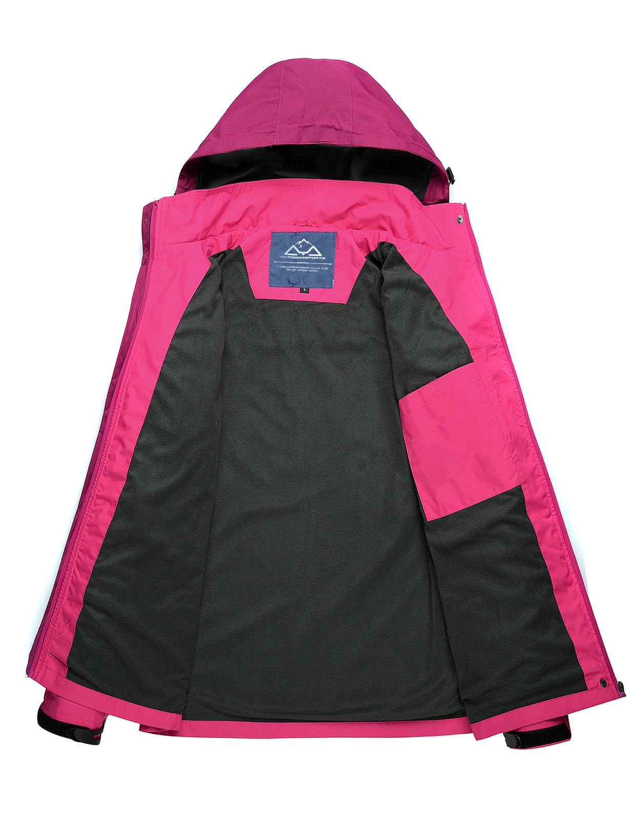 donhobo Damen Wanderjacke Outdoor Jacke Leichte Übergangsjacke Winddichte Jacke Wasserdicht Regenjacke Atmungsaktiv Funktionsjacke mit Abnehmbarer Kapuze