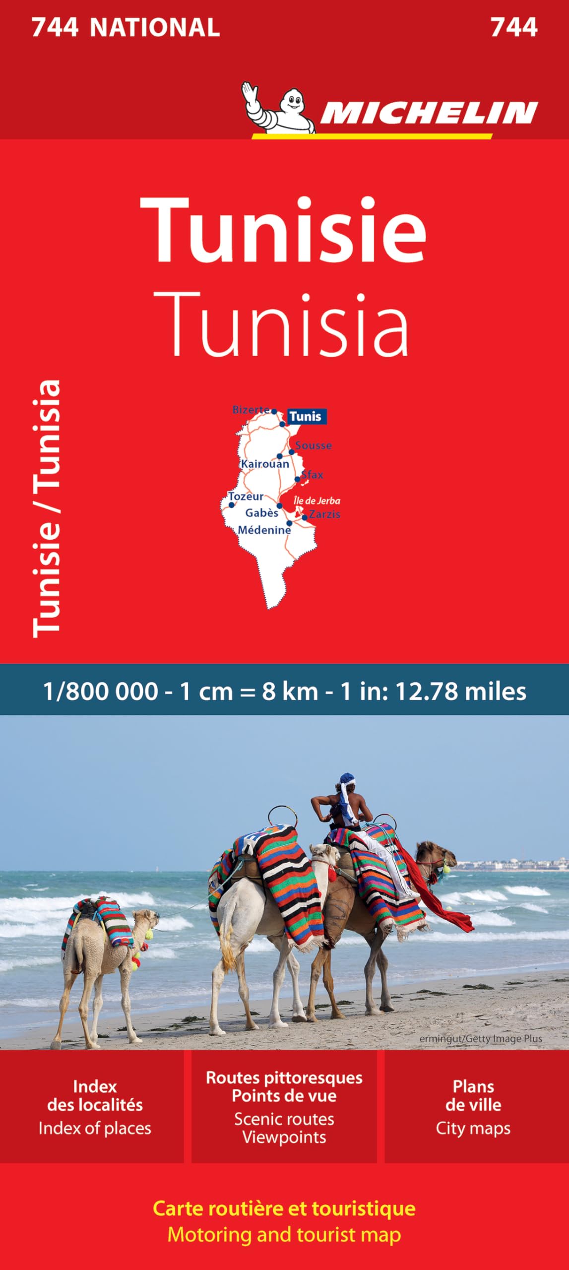 Tunisia - Michelin National Map 744: Map