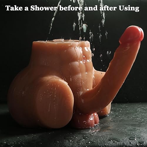 Miniatura 4 de Consolador sexual masculino realista para hombres sexuales anales, muñecas sexuales de testículos con polla masiva. Juguete sexual unisex para