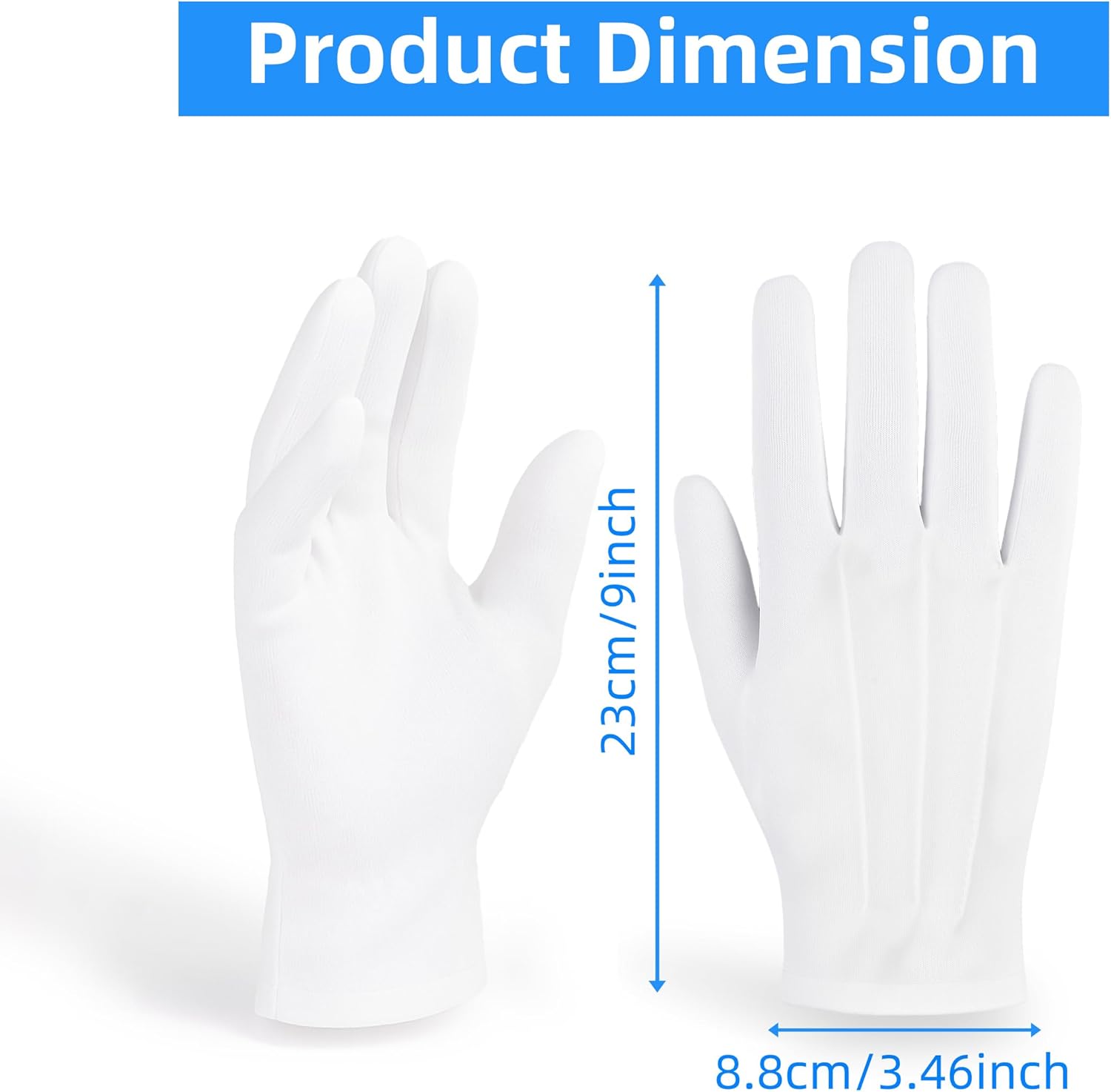 ホワイトグローブ メンズ 10組 ホワイトグローブ コスチューム 高弾性 形態安定 三次元ストライプ ユニフォーム用