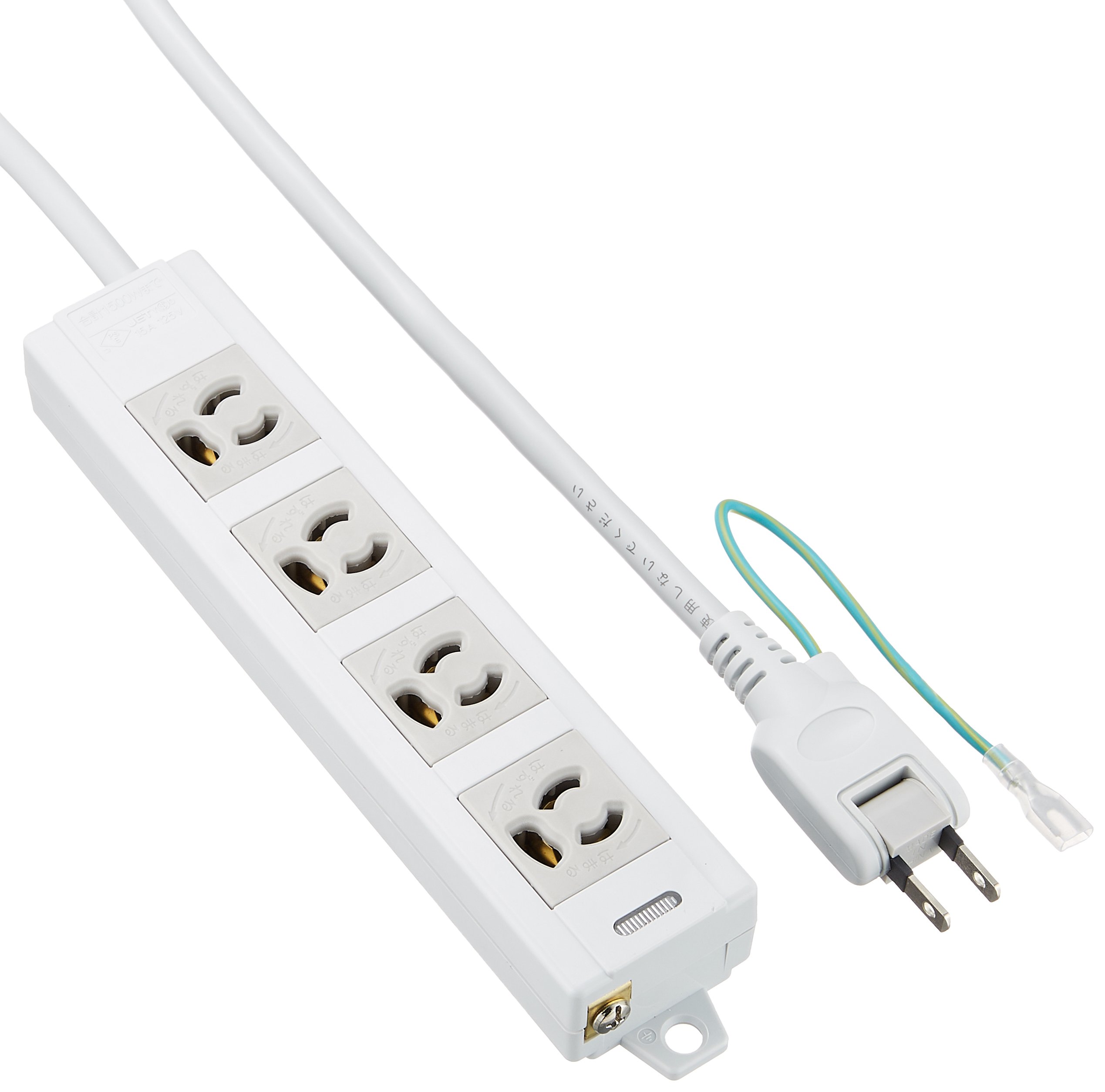 Amazon.co.jp: エレコム 電源タップ 3ピン 4個口 スイングプラグ