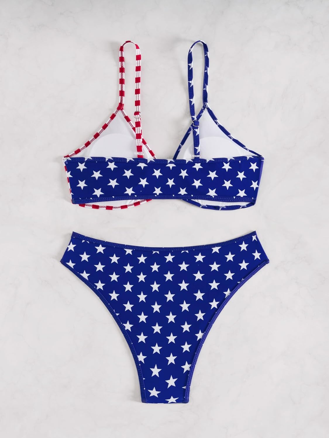 Fanuerg Women's Triangle Bikini Sets Circle Ring Linked Two Piece Swimsuit Color Block Cheeky Bathing Suits - Image 5