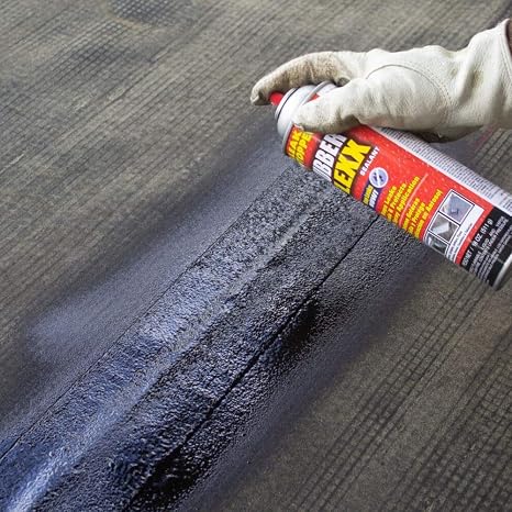 Leak Stopper Rubber Flexx Waterproof Repair & Sealant Spray - Point & Spray to Seal Cracks, Holes, Leaks, Corrosion & More | Black 1 Bottle 18oz