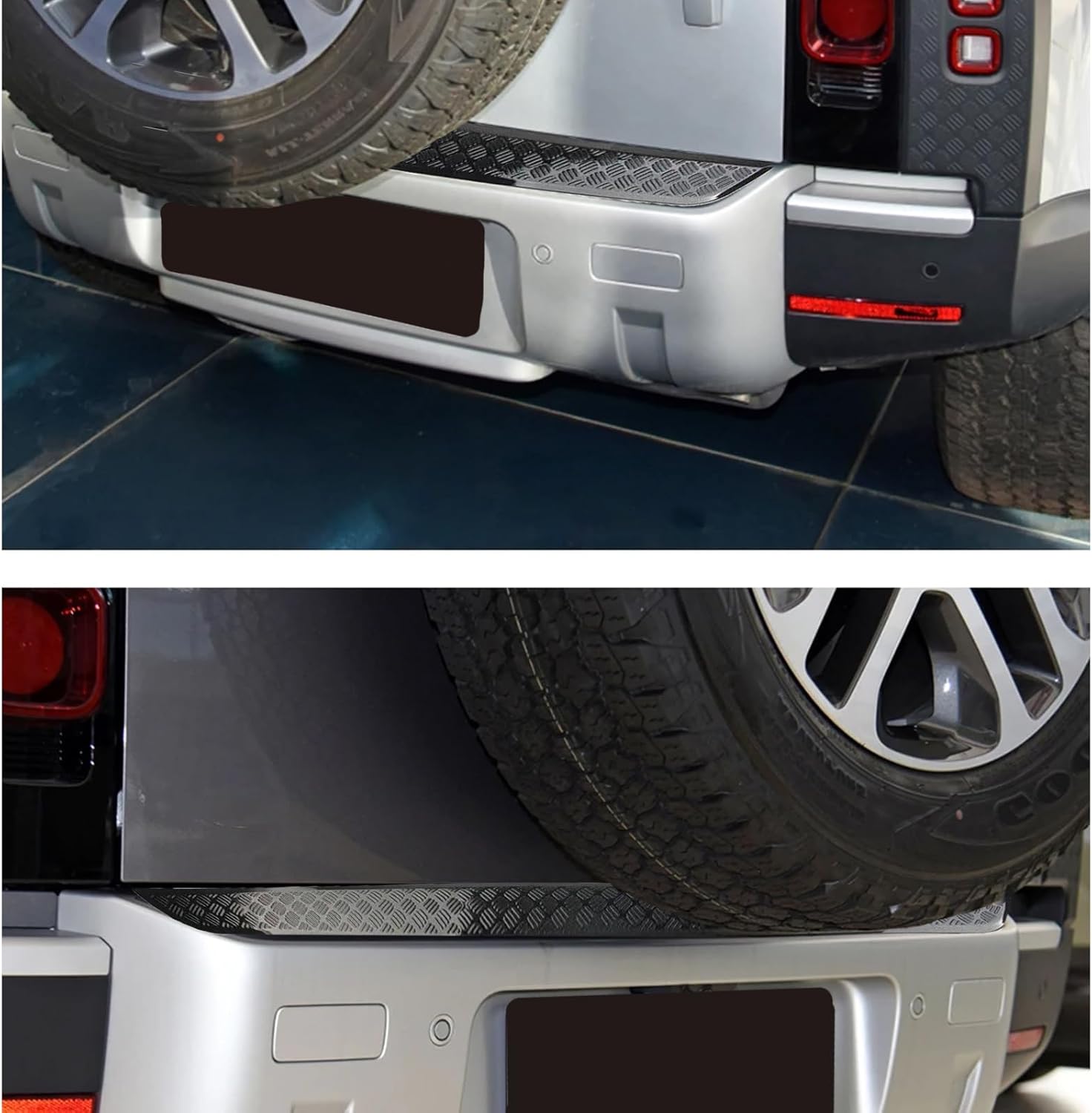 Professional ABS Rear Bumper Guard for Land Rover Defender 90/110/130 (2020-2025) Accessories Glossy Black Bumper Cover No Drill Installation Off-Road Armor Accessory