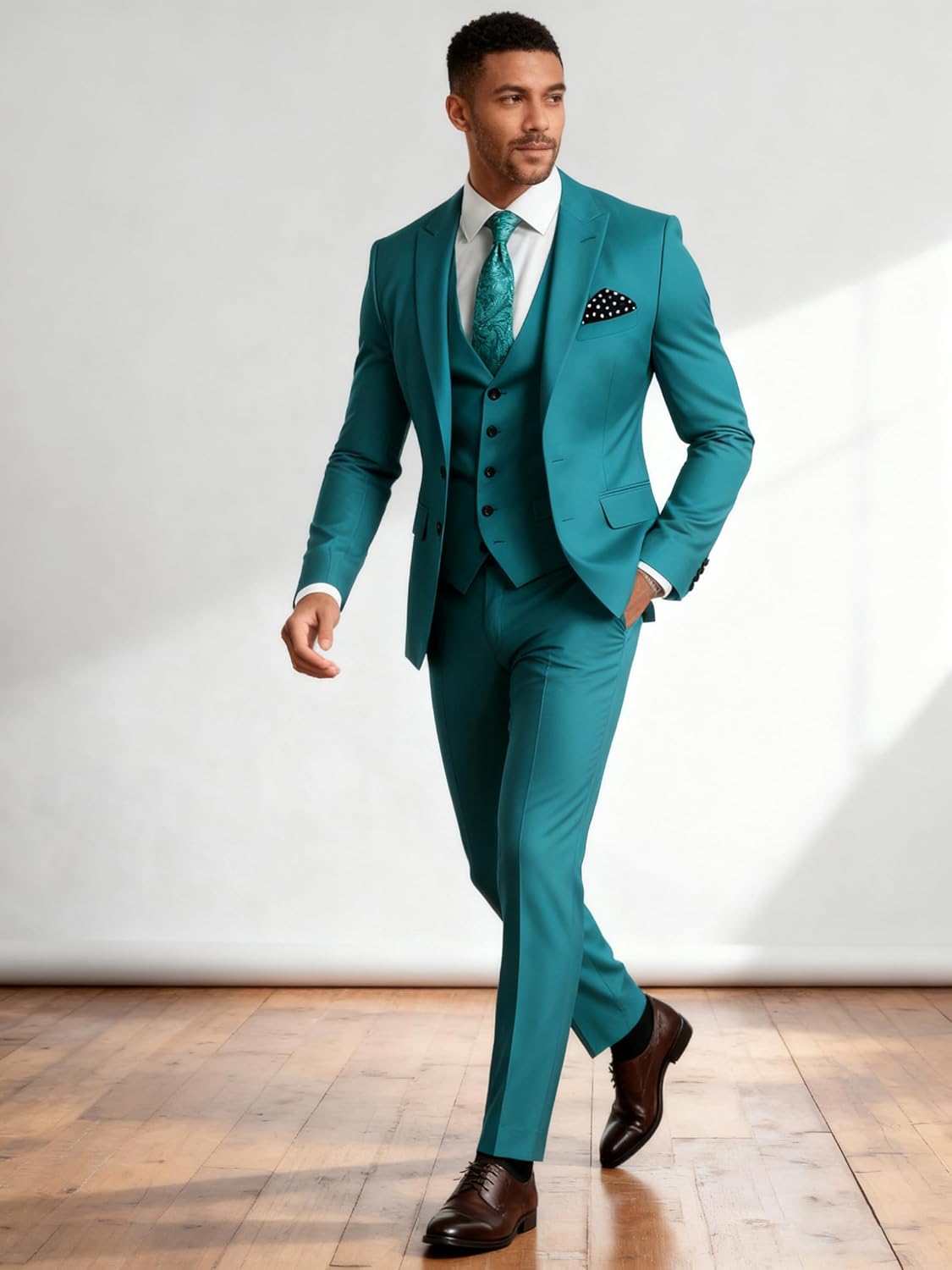 3 Piece Suit Men Slim Fit Suits for Men Wedding Groom Formal Business Suit Two Button Dinner Prom Tuxedo - Image 2