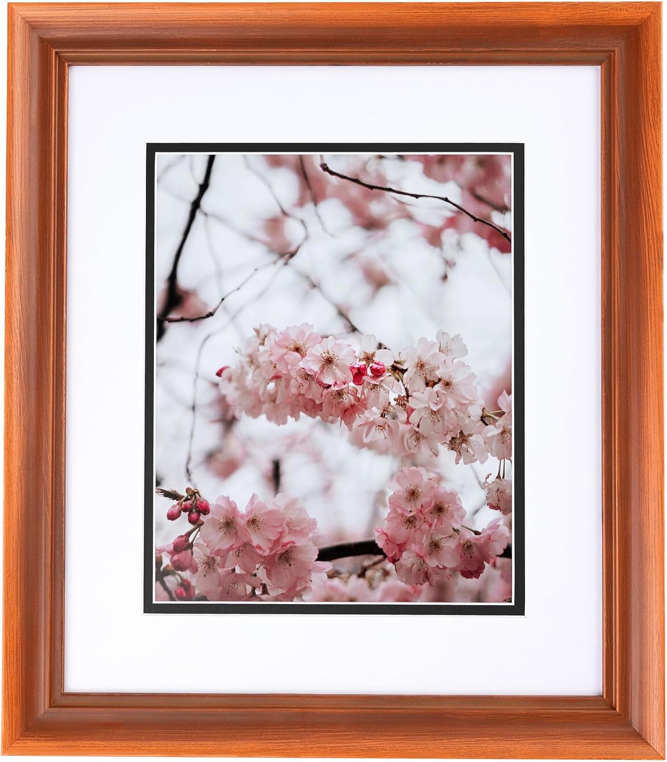 ArtToFrames 14x18 Inch Red Picture Frame, 1 - Pack, This 1.13 inch Custom Wood Poster Frame is Painted Dark Orange, Comes with Regular Glass (Frame_Pack_1_E115423-14x18)