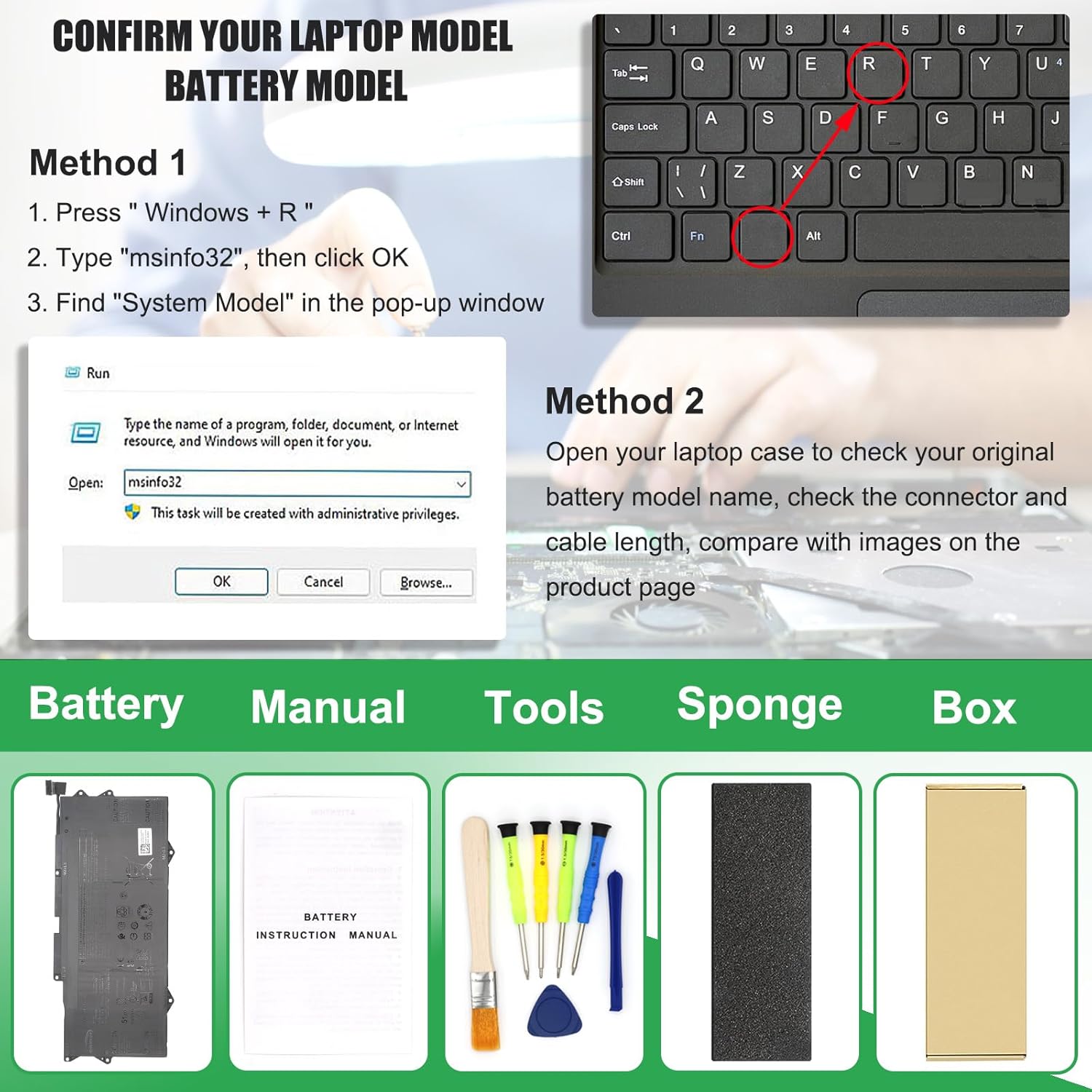 YM15G Laptop Battery Replacement for Dell XPS 13 9315 Series Notebook (Not for 9315 2-in-1) 0G9FHC G9FHC 0W6D4H W6D4H 11.55V 51Wh 4191mAh