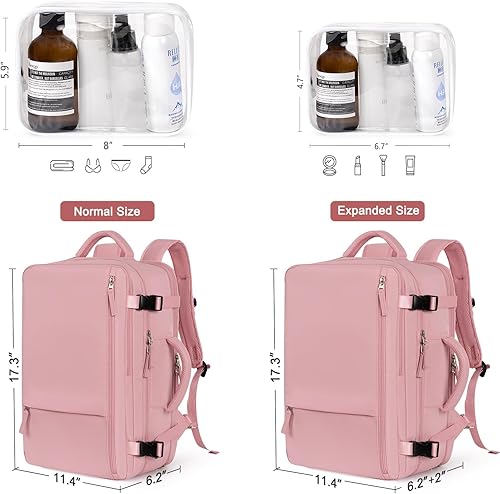 Miniatura 39 de Hanples Mochila de viaje, mochila para laptop, mochila de mano para escuela y senderismo, Negro -, Mochilas de viaje Negro -,Beige,Gris,gris