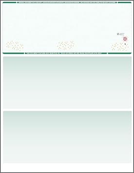 Blank High Security Checks on Top - Business Check Stock Paper, Green 500