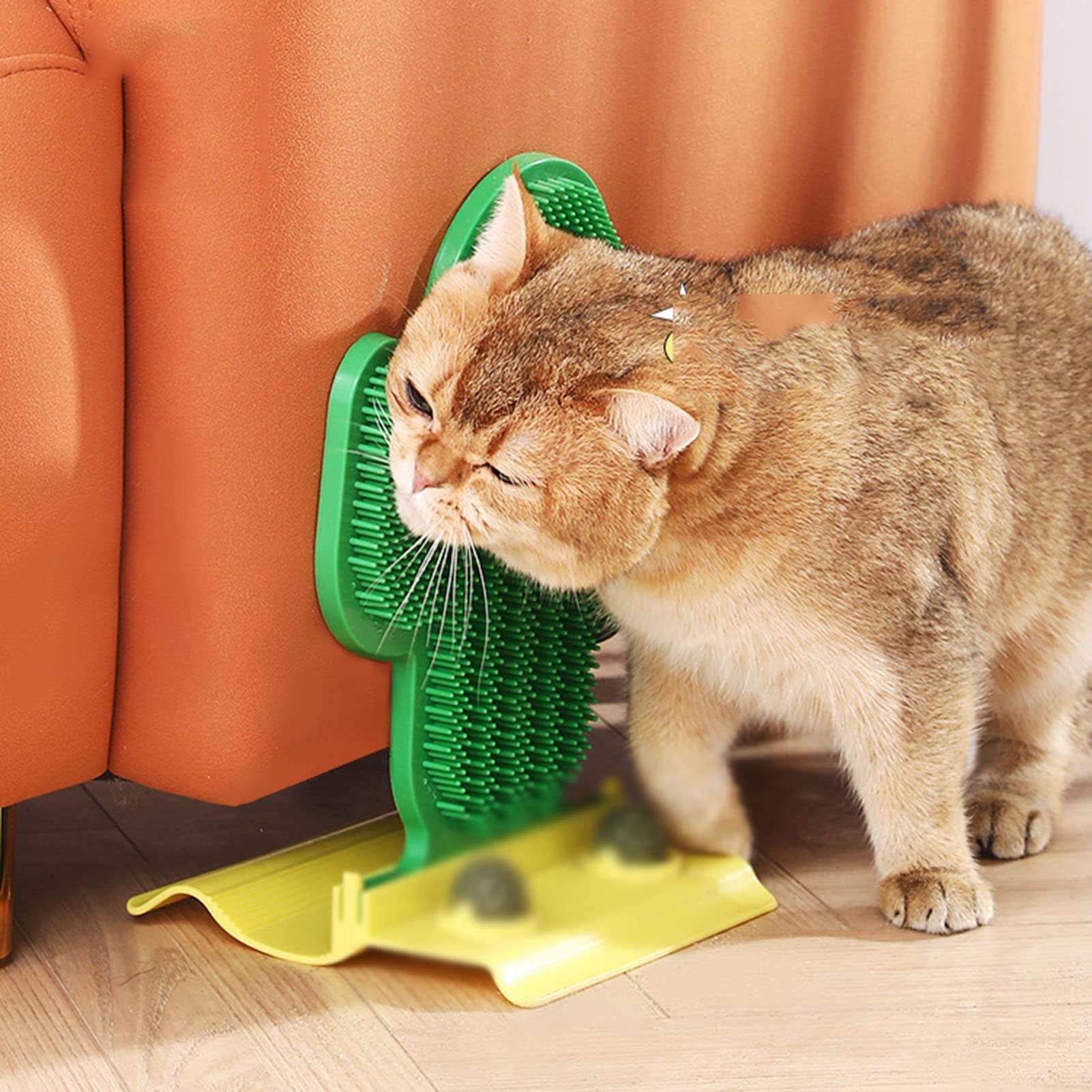 Katzen-Selbstpfleger, Katzenspielzeug, Katzenkratzer, Katzeneckenbürste, Wandkratzer-Massagegerät for Katzen, for Katzen mit langem und kurzem Fell, Kätzchen/372/2034