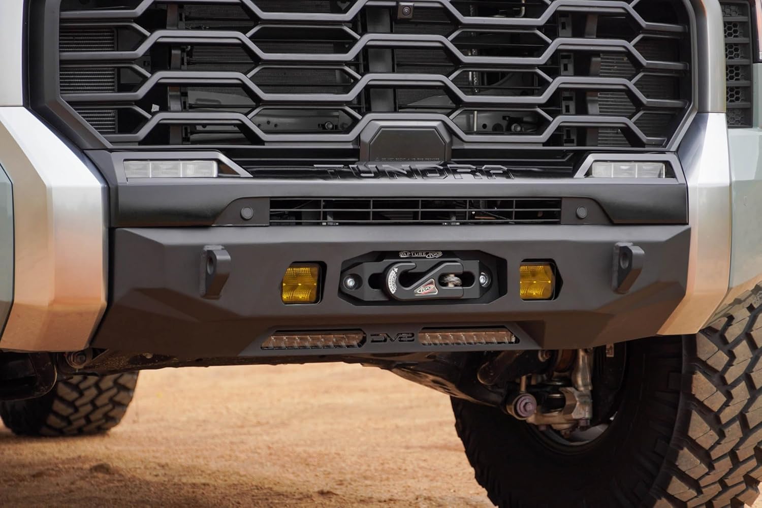 Centric Series Front Bumper for the 2022-2026 Toyota Tundra All Trim Levels | Center Mount Factory Style Bumper | Compatible with Factory Air Dam, Adaptive Cruise, & Parking Sensors | DV8 Offroad