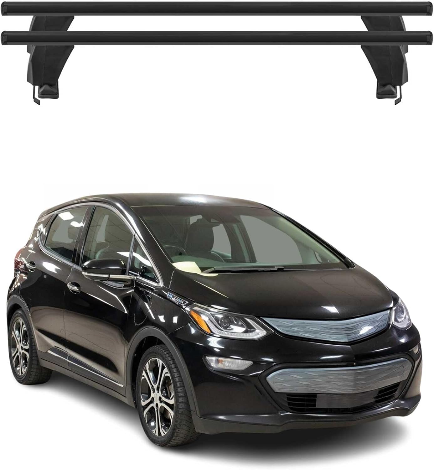 OMAC Roof Rack Cross Bars for Chevrolet Bolt EV 2017-2023 Lockable 110Lbs Aluminium Black 2Pcs fits Cargo Carriers Kayak Canoe Bike Snowboard