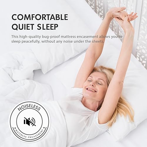 Miniatura 7 de Degrees of Comfort - Funda para colchón impermeable y transpirable con cierre - Diseño avanzado patentado de cierre con solapa - Tecnología anti