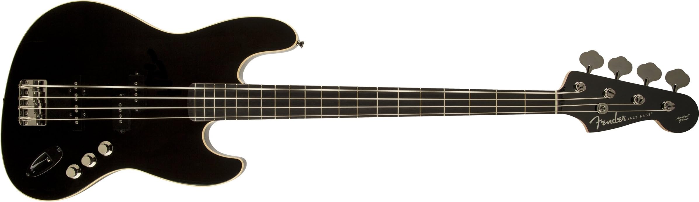Fender 0254505506 Aerodyne Jazz Bass Rosweood Stained Fingerboard Electric Guitar - Black