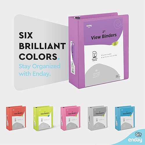 Vista 32 de Carpeta de 3 anillos de 1 pulgada, cubierta transparente de 1 pulgada con 2 bolsillos interiores, carpetas de anillos redondos de colores, en gris