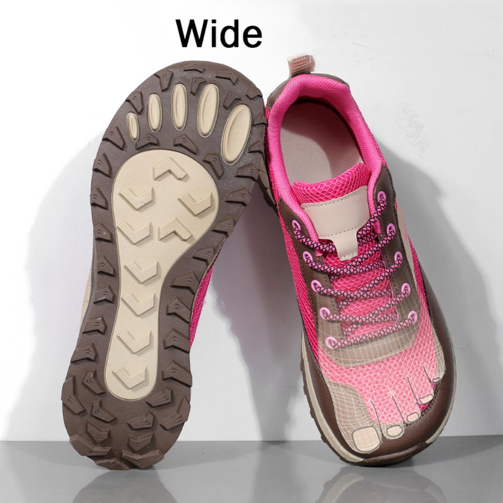 Buty trekkingowe dla kobiet i mężczyzn szerokie przewiewne | Lekkie niskie buty typu casual z antypoślizgową podeszwą i sznurowaniem, chodzenia na świeżym powietrzu, kemping podróż
