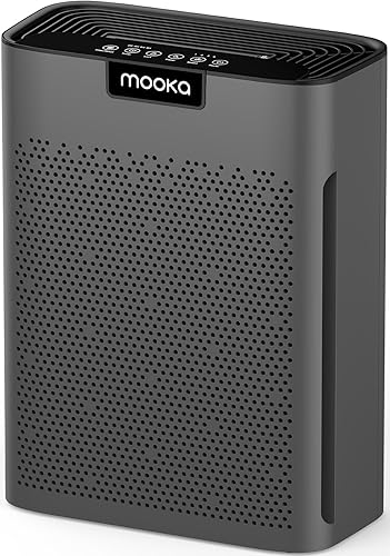 Purificadores de aire para el hogar habitación grande 61 m² con filtros lavables, MOOKA H13 HEPA Purificador de aire para el hogar, habitación de