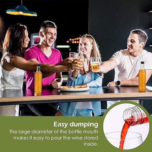 Miniatura 5 de Paquete de 24 botellas de vino de plástico de 25 onzas botellas de vino de fruta botellas vacías de licor con tapas de tornillo botellas de soda de