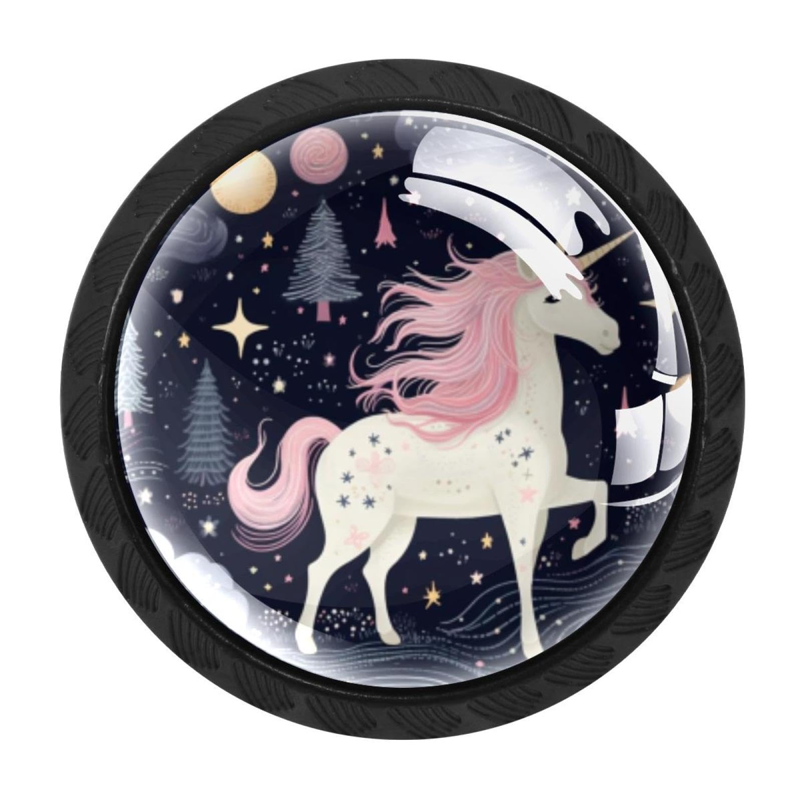 Chenzzzz Multicolored 12 4 Pack Starry Unicorn Kitchen Cabinet Knobs Drawer Knobs Door Dresser Handles For Personalized Gifts Great For Any Occasion