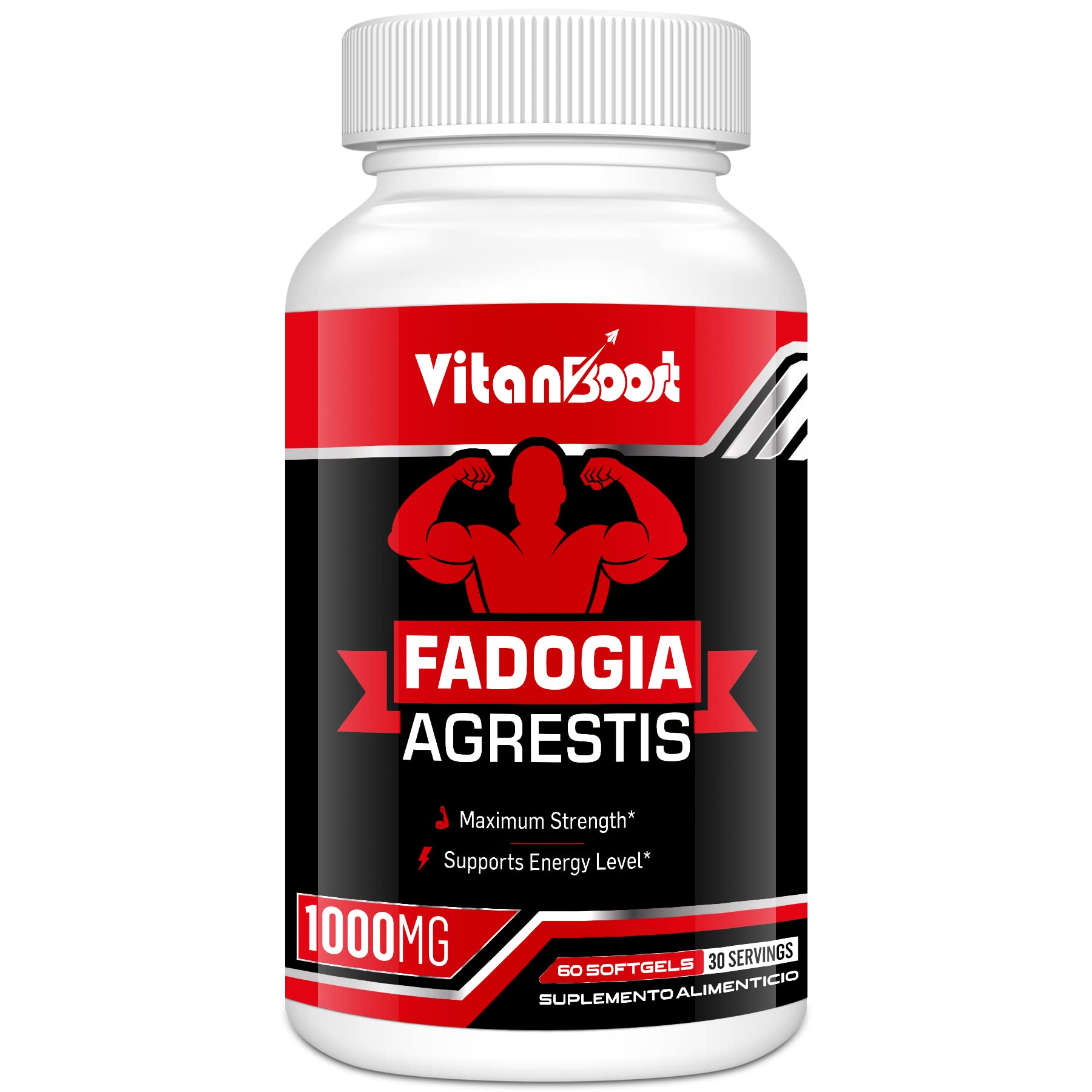 Fadogia Agrestis 1000mg with Ashwagandha & ZINC- Maximum Strength Fadogia Agrestis Extract Supplements - Drive, Athletic Performance & Muscle Mass - Gluten Free, Non-GMO, 60 Softgels