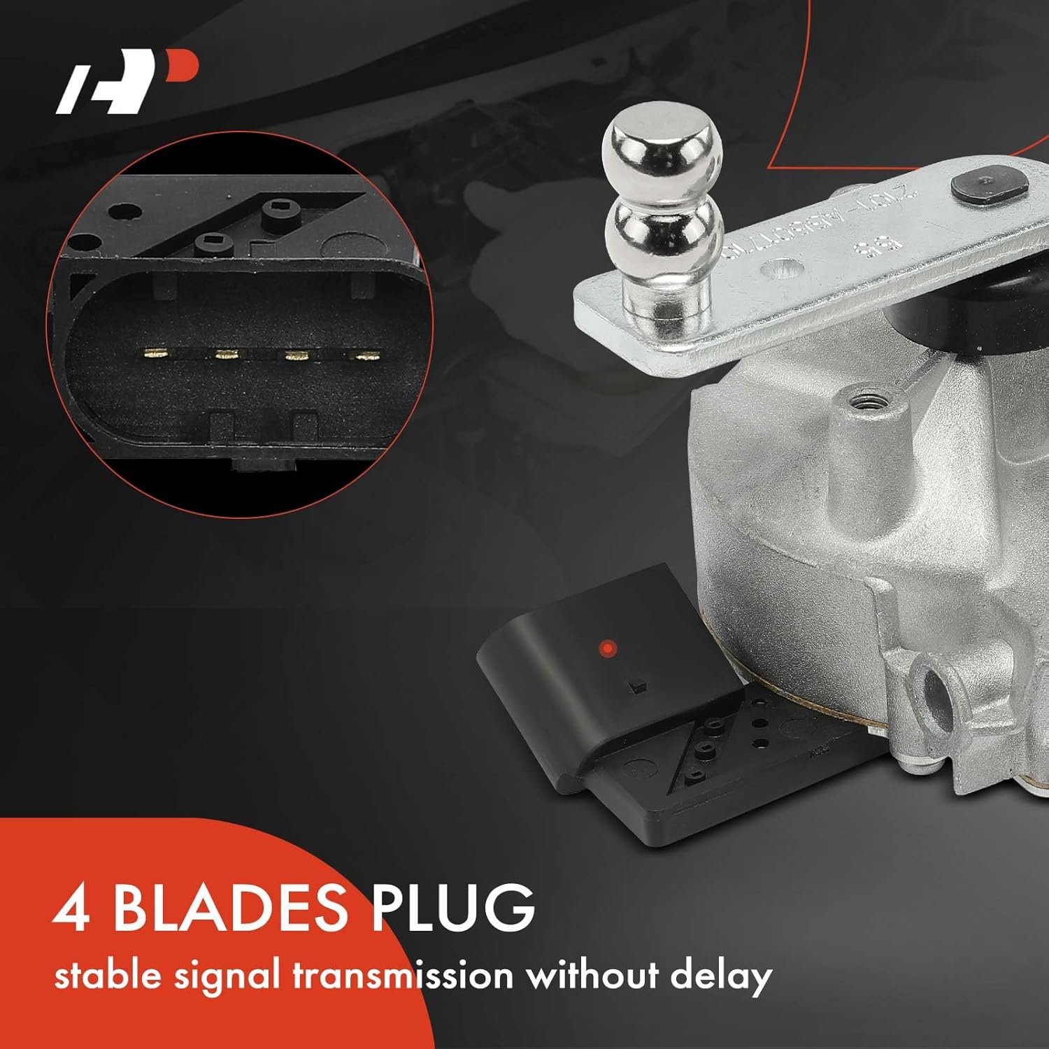 A-Premium Front Windshield Wiper Motor Compatible with Mercedes-Benz GL320 2007-2009, GL350 2010-2012, GL450 2007-2012, GL550, ML320, ML350, ML450, ML500, ML550, ML63 AMG, Sport Utility, 4-Pin