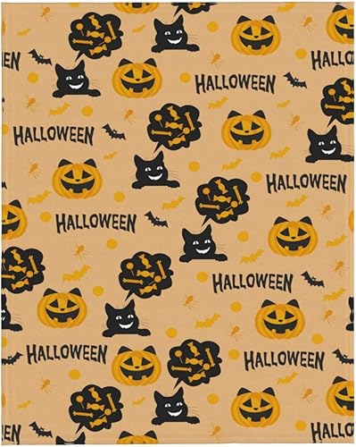 Miniatura 9 de AFHYZY Manta de Halloween para mujer, suave manta de forro polar de verano, lavable, manta ligera de viaje para sofá, cama, sillón durante todas las