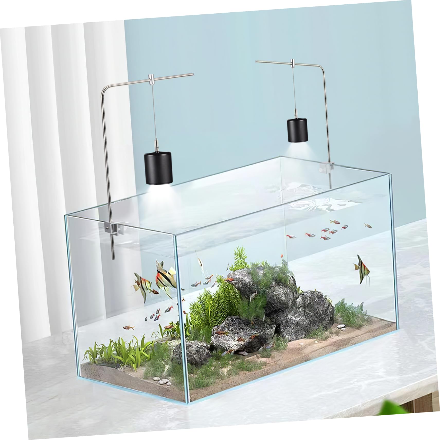 Aquarium Silber aus Aluminiumlegierung Lampen, Hängehalterung