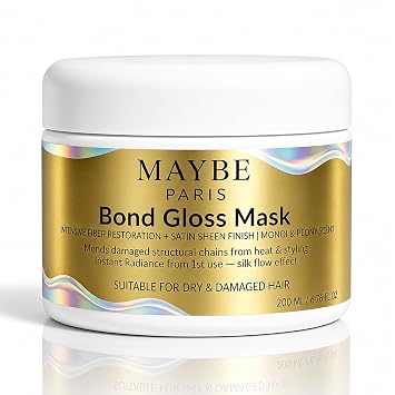 Bond Gloss Mask - Amino Acid & Botanical Hair Care Formula Nourishing & Repairing, Smooth, Soft & Shiny Hair for Dry, Damaged & Split Ends 1Pcs