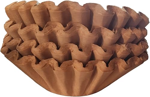Filtros de café marrón sin blanquear biodegradables naturales para cesta grande de 8-12 tazas, 9.75" - 4.25" (200)