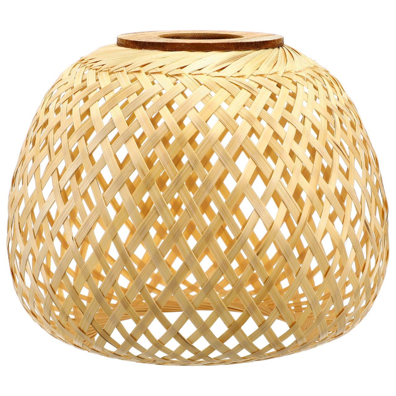 Happyyami Paralume in rattan intrecciato paralume in tessuto lampadario paralume in rattan cesto a sospensione copertura per lampada a sospensione lampada da