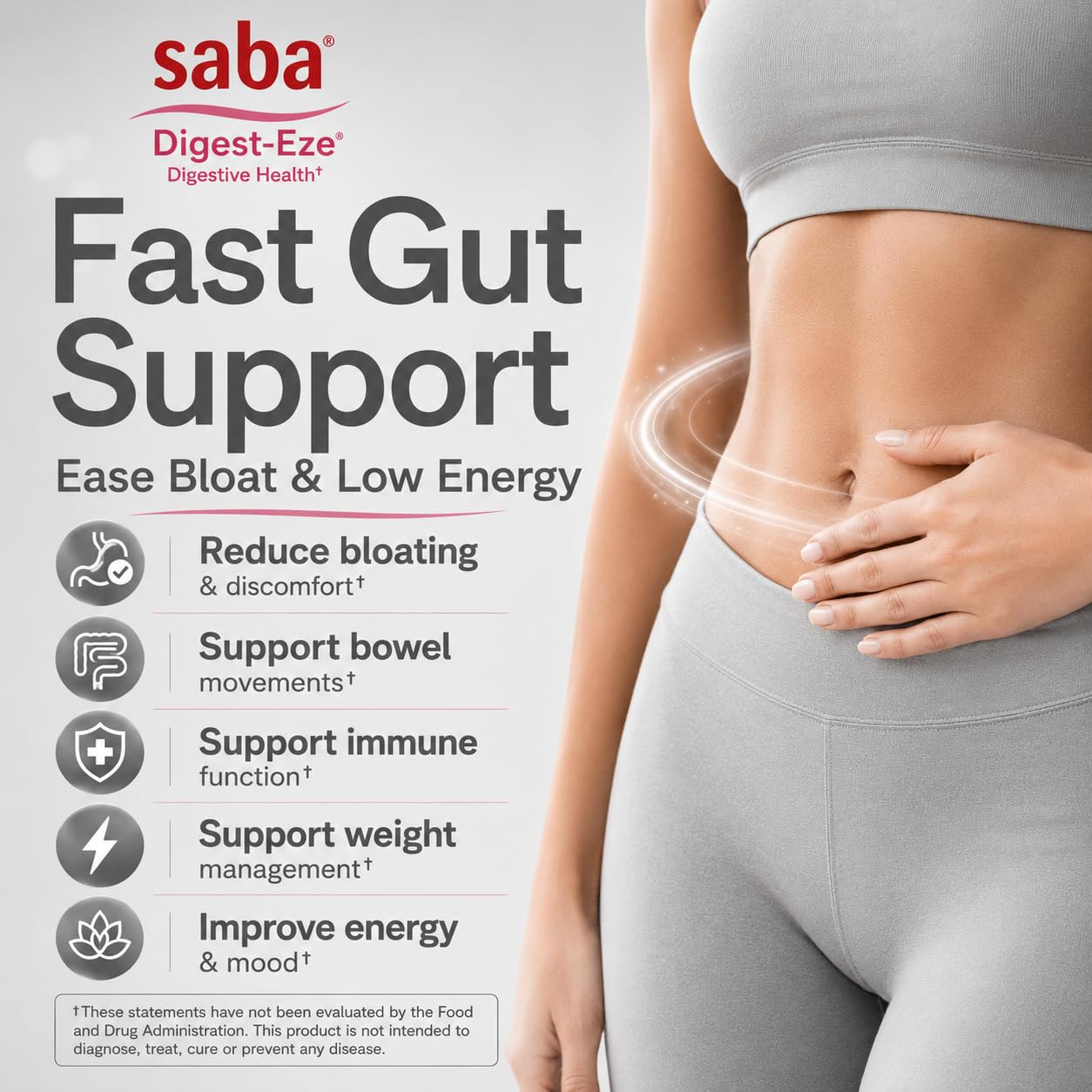 Saba Digest-Eze Plus Digestive Enzymes with Probiotics & Prebiotics - Broad Spectrum Enzyme Blend with Bromelain & Papain - Digestive Comfort, Gut Health & Nutrient Absorption Support - 60 Capsules — Amazon image 6