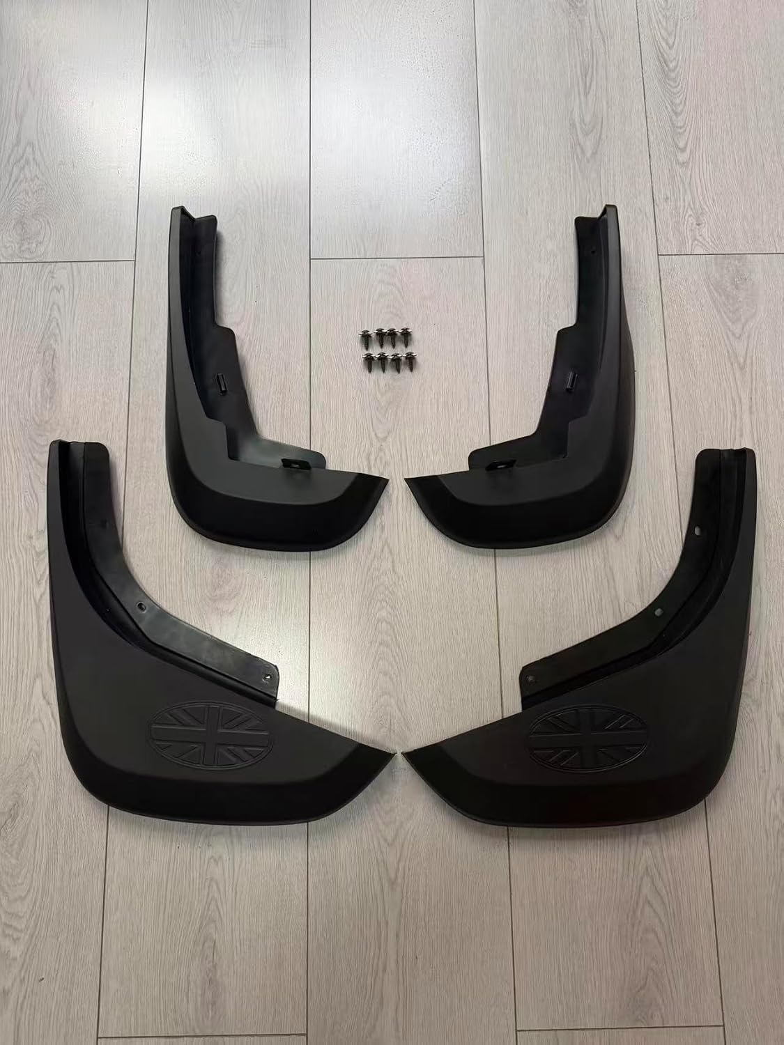 4pcs Fit for LR Defender 2020-2026 UK Flag Matte Black Mud Flap Mudguard Fender Splash Guard (2)