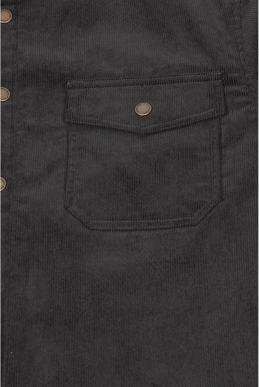 ZENTHACE Men's Corduroy Shirts Jacket with Full Flannel Lined,Snap Button Down Vintage Fall Outerwear Coat,100% Cotton - Image 5