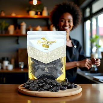 SweetGourmet Italian Black Licorice Wheels Bulk Candy, Natural Colors and Flavors, GMO-Free, 3 Pounds