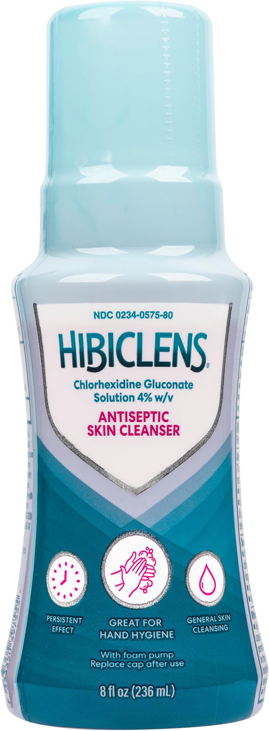 Hibiclens – Antimicrobial and Antiseptic Soap and Skin Cleanser – 8 oz with Foaming Pump – for Home and Hospital – 4% CHG