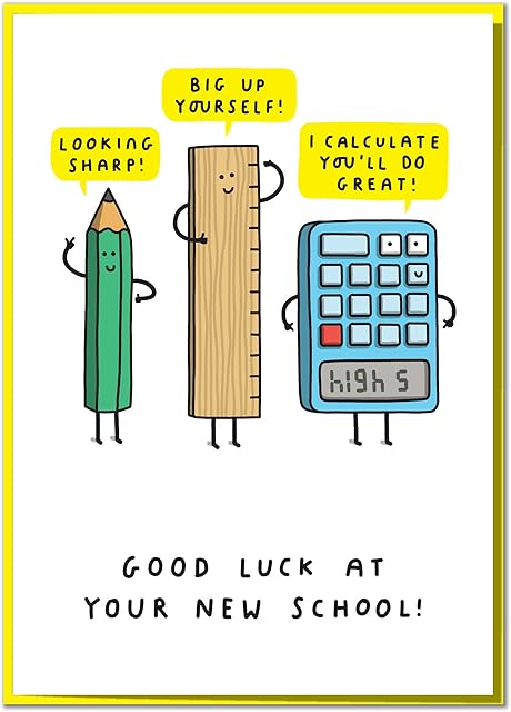 Looking Sharp! Funny Good Luck at Your New School Card