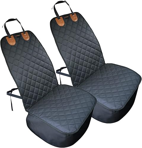 Paw Jamboree 2 fundas de asiento delantero de automóvil para perros, a prueba de arañazos, funda de asiento de automóvil para mascotas,