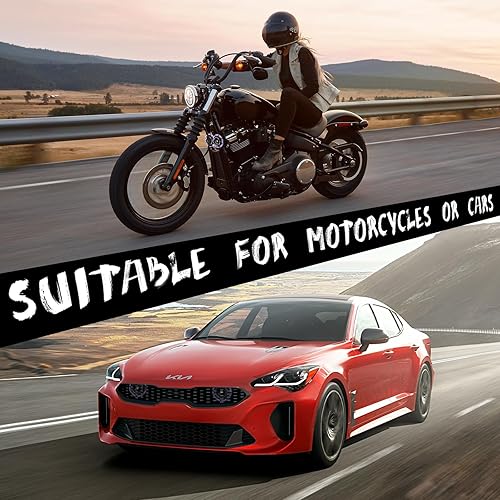 Miniatura 3 de FARBIN Kit de bocina de coche impermeable de tono altobajo de metal con parrilla protectora (bocina negra con arnés y soporte)