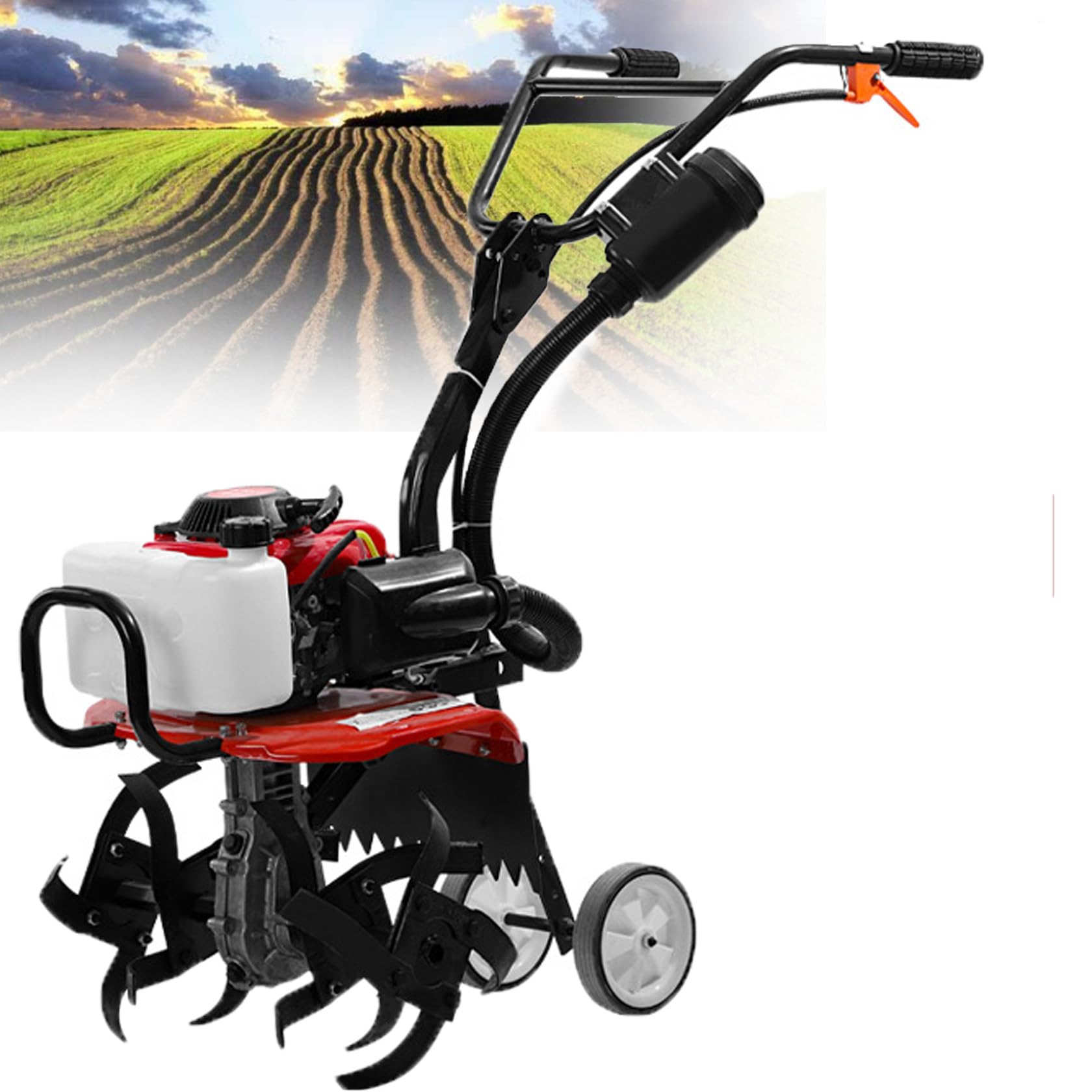 Motobineuse Thermique 4 Temps, Motoculteur, Motoculteur, Moteur LéGer, Compact Et Puissant, PoignéEs AntidéRapantes, ConçUe Pour Un RéGime De 10 500 Tr/Min Pour Le Labourage.