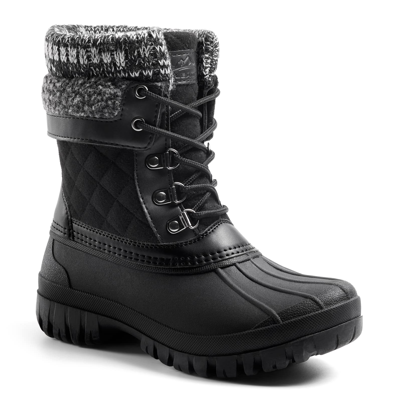 Photo 1 of ALEADER Womens Winter Snow Boots | Waterproof Shell | Duck Boots 10 Black