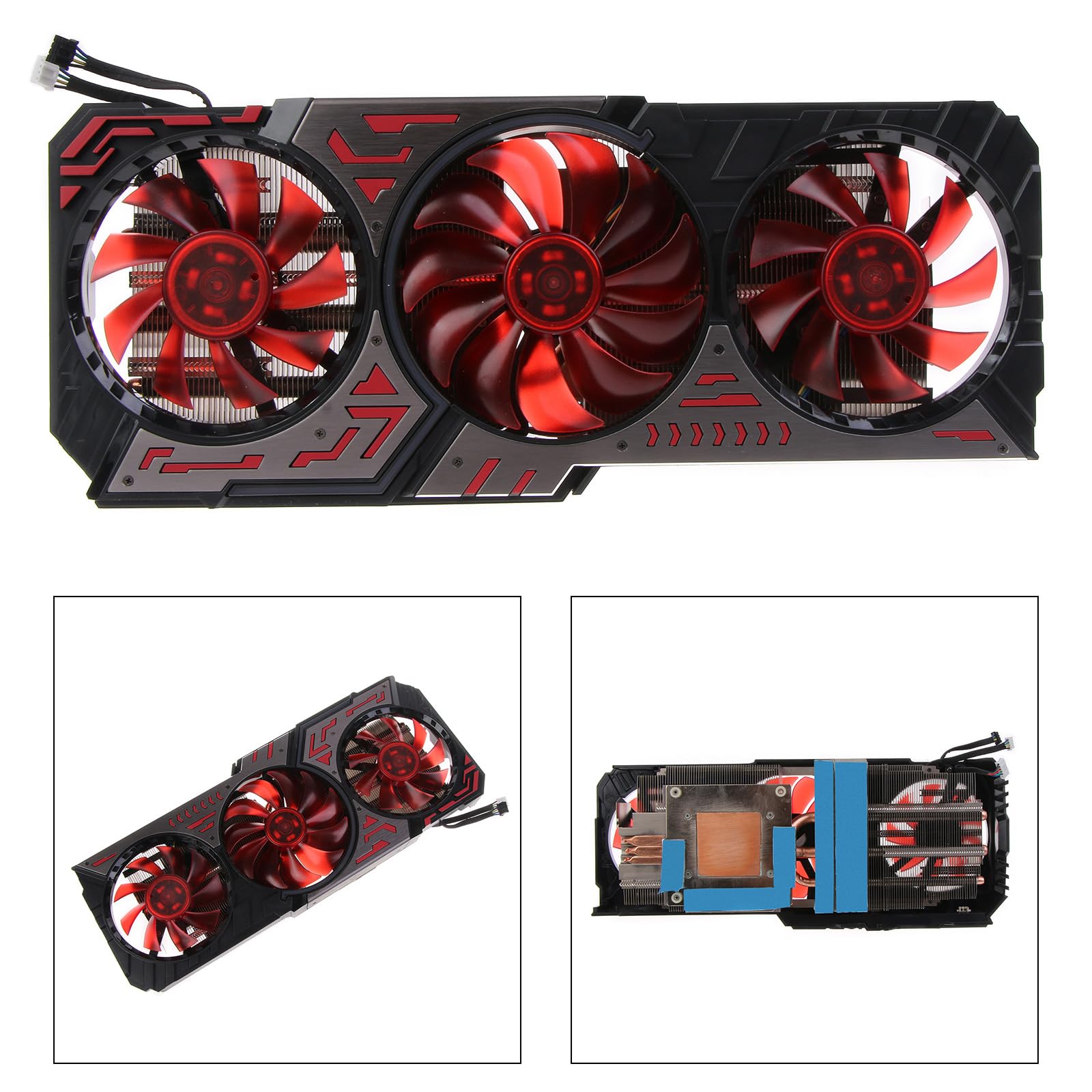 Ventilador de refrigeración para tarjeta gráfica de 12 V, 4 pines, 12 V, GPU, radiador con carcasa para tarjeta gráfica Super OC 2060 2070 2080