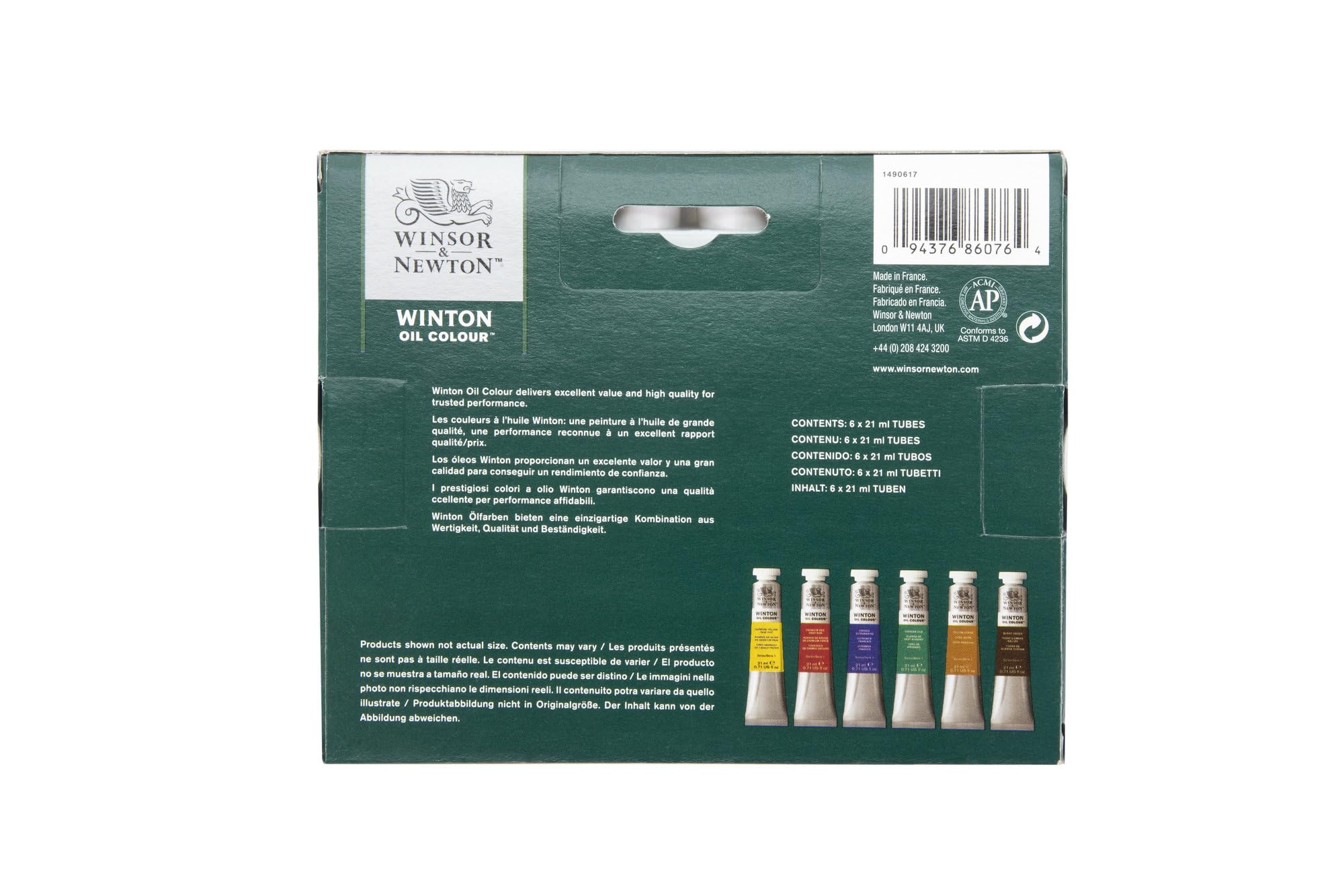 Winsor & Newton Winton Oil Color Paint, Studio Set, 10 x 37ml Tubes, Blue,Red,White, 12 Piece Set: Intro Set - 6 x 21ml