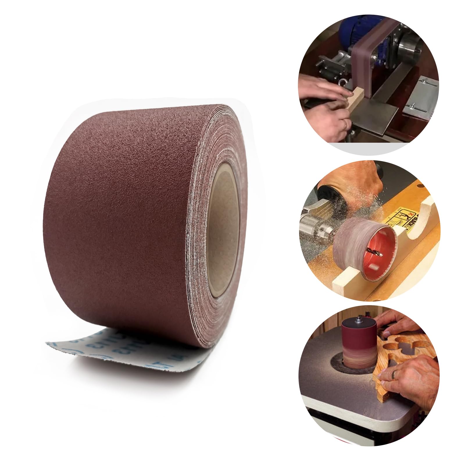 Rotolo Carta Vetrata PMIQSA Grana 40 – 70mm X 12m, In Ceramica Con Attacco A Strappo Per Legno E Metallo