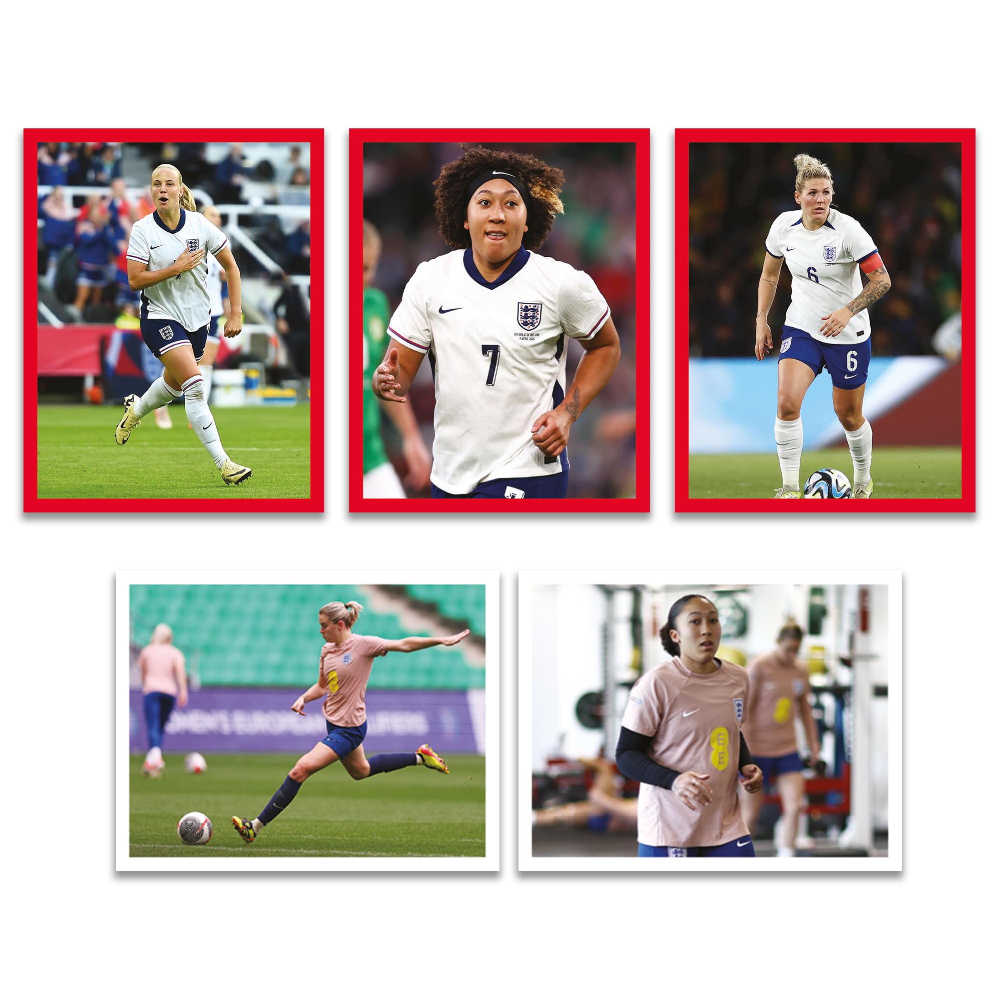 England Lionesses Offizielle Aufkleber-Kollektion 2025, 36 Packungen