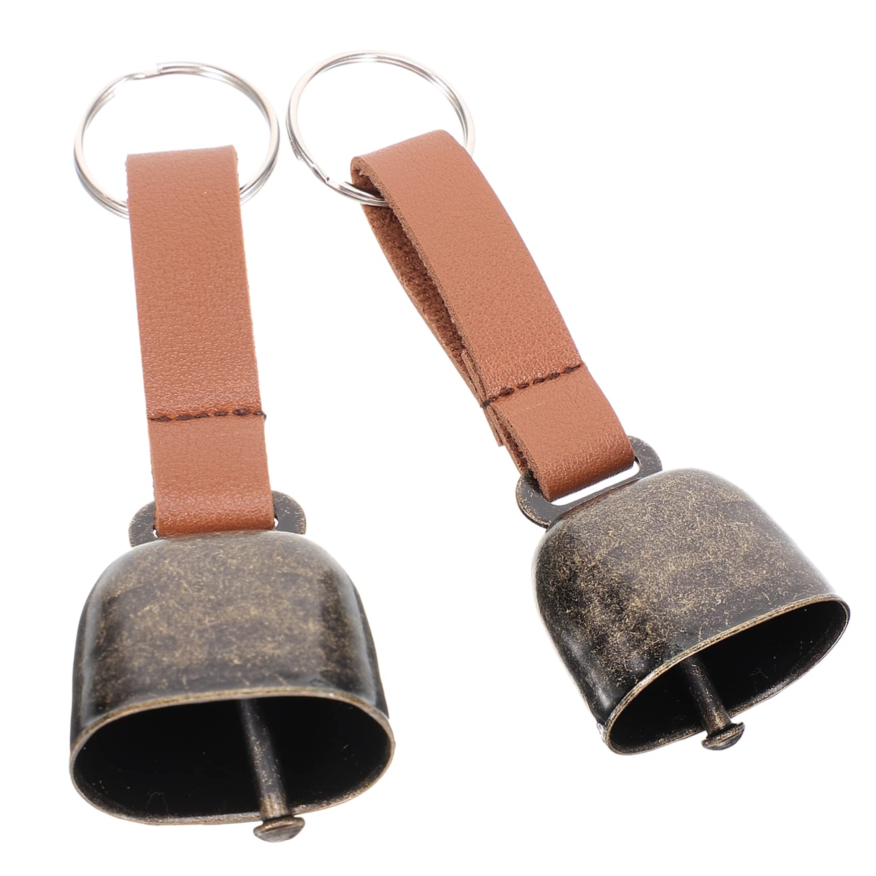 CORHAD 2Pcs Vintage Bear Bell for Hiking and Camping Multi Use Warning Bell Durable Bear Deterrent Cow Bell for Outdoor Activities and Pet Bells