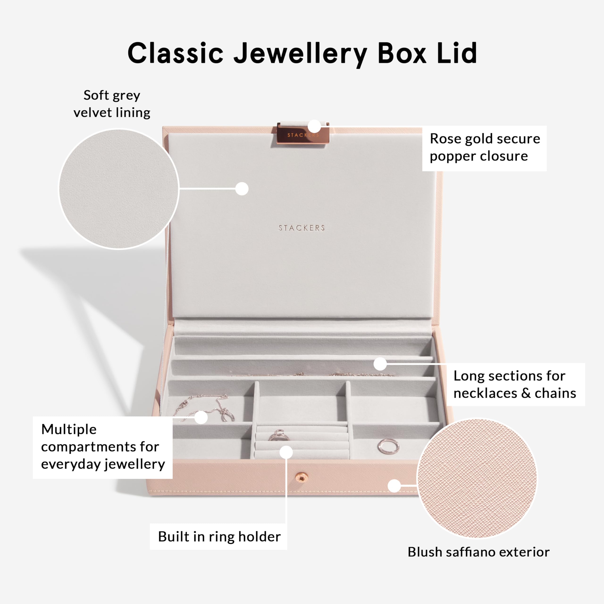 Stackers Blush + Champagne Gold Classic Hybrid Lot de 4